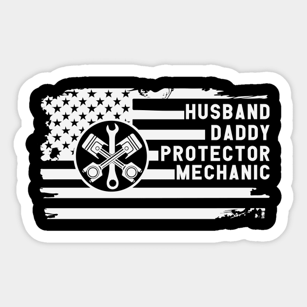 Mechanic Dad Gift - Mechanic Gift Design for Men Funny Sticker by Apparel-Kingdom